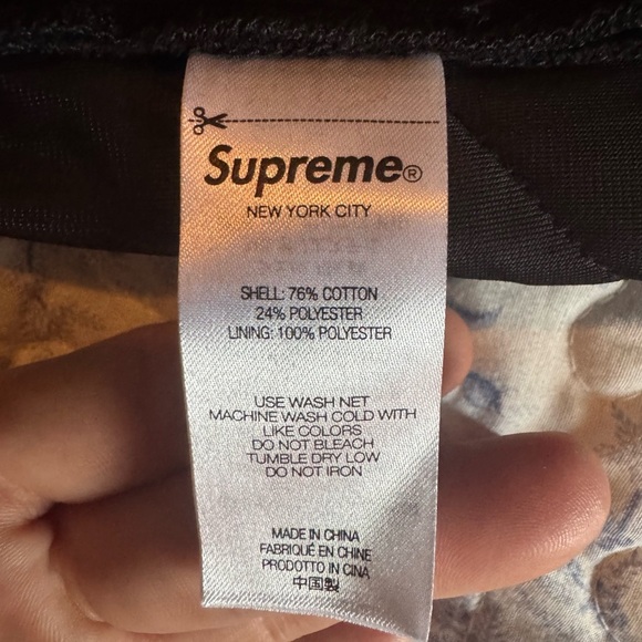 Supreme patchwork velour Black Shorts - Picture 10 of 12